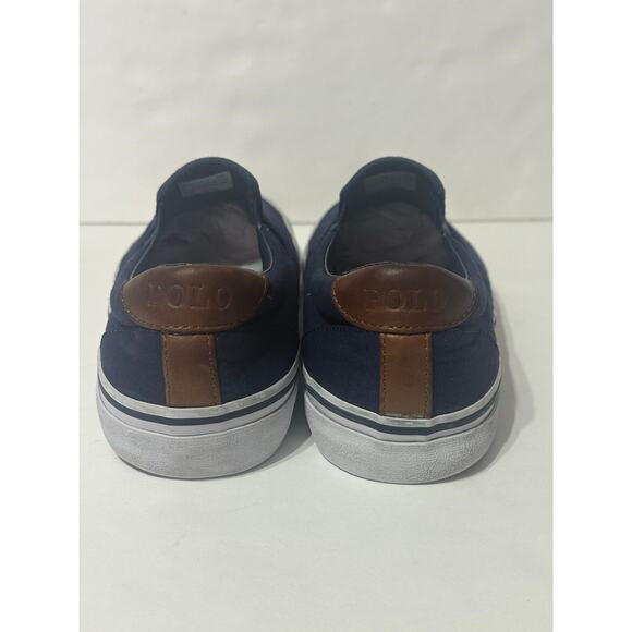 POLO RALPH LAUREN Navy Thompson III Bear Slip On Sneaker Men 8.5 Preppy Academia main image 7